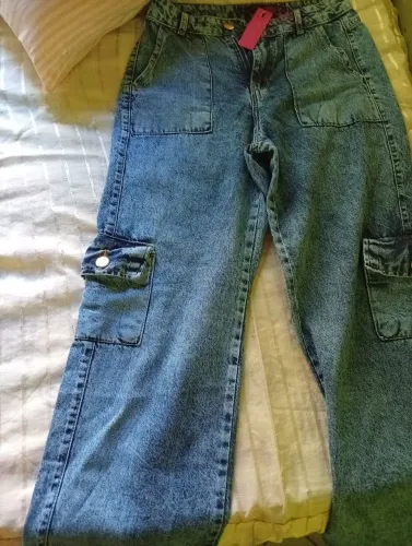 Calça cargo jeans nova