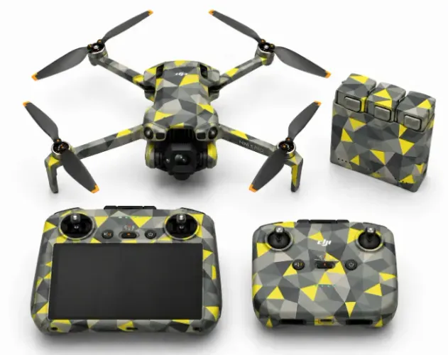 Skin Premium Para Drone MINI 4 PRO - Warning Yellow (Pronta Entrega)