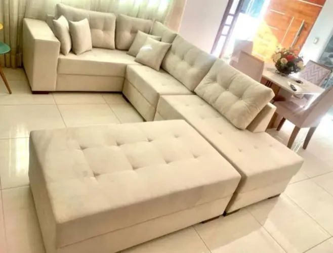 Sofás de canto muito lindos muito conforto pra sua sala