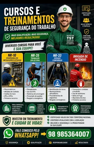 Cursos e treinamentos. 