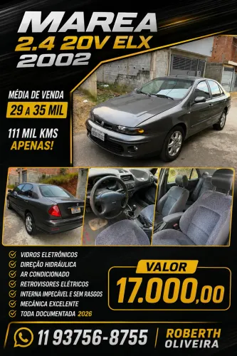 Fiat Marea ELX 2.4 MPI 20V 4P 2002
