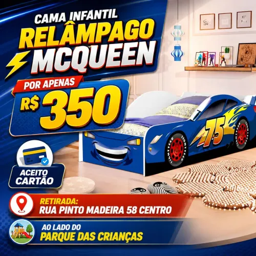 Cama infantil Relâmpago Mcqueen NOVA