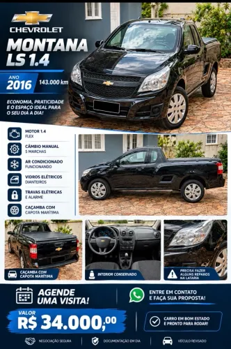 Chevrolet Montana LS 1.4 Econoflex 8V 2P 2016