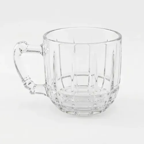 Xícara de Café em Vidro Transparente 90ml Expresso Cappuccino Chá com Alça Elegante Modelo