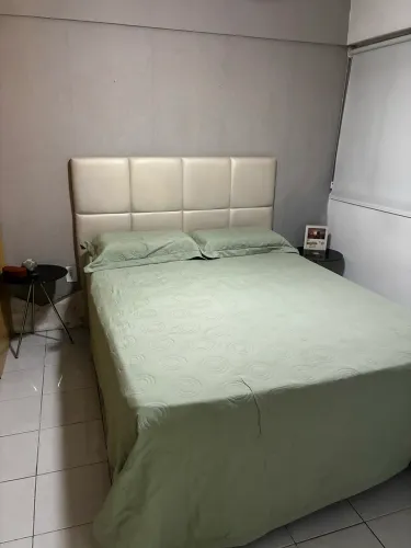 CABECEIRA DE CAMA CASAL - COURO ECOLÓGICO