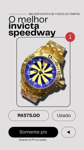 Relógio invicta masculino + anel moeda antiga + colar c/pingente + pulseira 