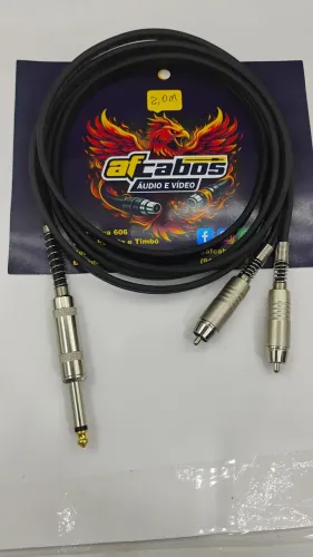 Cabo de áudio P10/ RCA com 2 metros