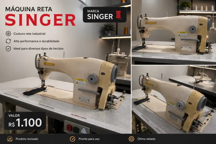 Máquina de costura reta Singer 