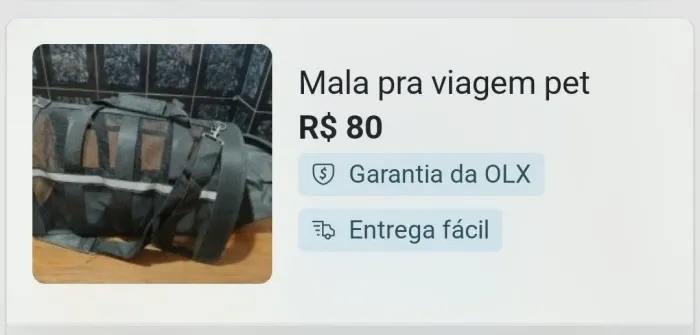 Mala de viagem pra pet