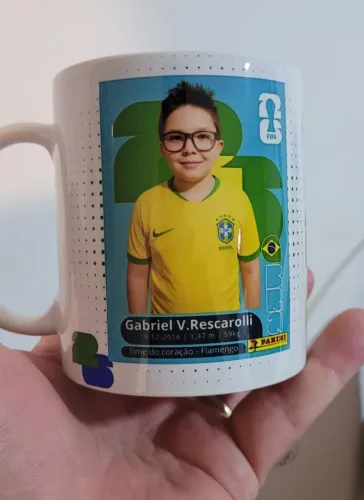 Caneca personalizada com o tema da copa do mundo 2026