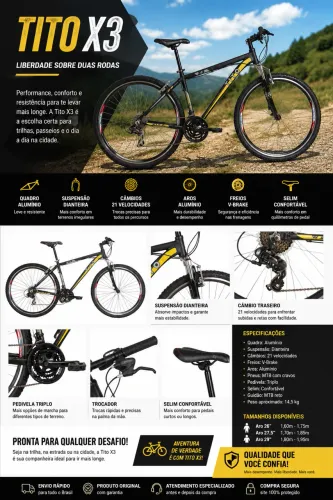Bicicleta ( modelo Tito Tx3 ) aro 29