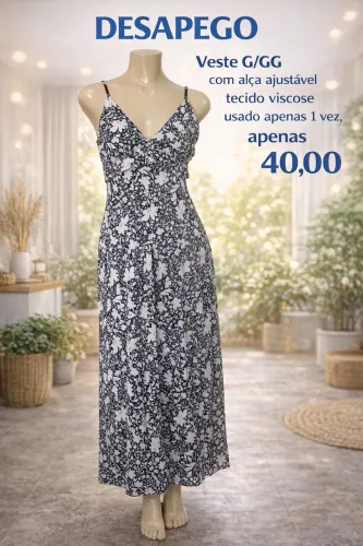 Vestido em viscose passeio