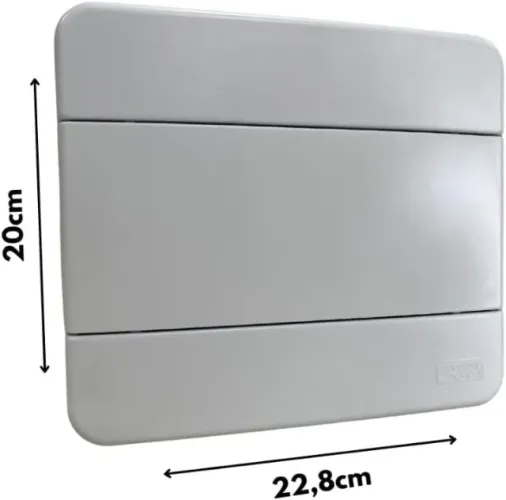 force line - quadro distribuiçao 8 disjuntores din - embutir, branco