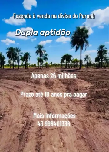 Fazenda à venda na divisa do Paraná