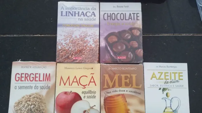 Livros de informação sobre os benefícios dos alimentos