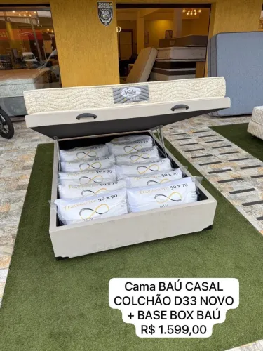 Cama Baú Casal com Colchão D33 NOVO com ENTREGA