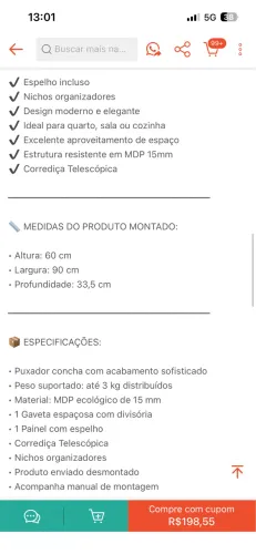 Penteadeira nova