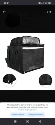 Bolsa de entrega térmica 