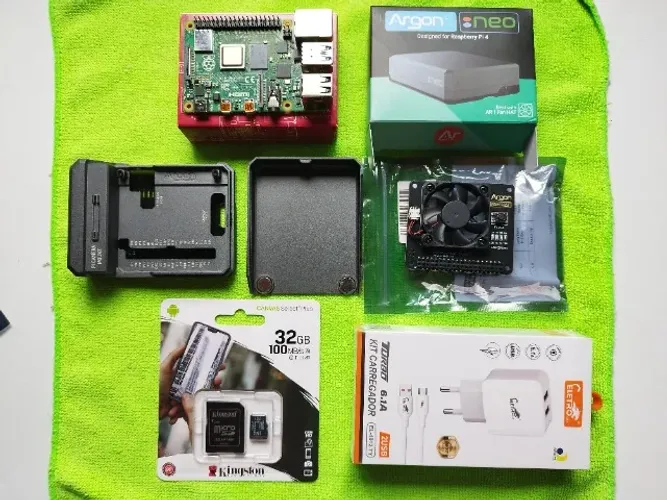 Kit Raspberry Pi 4b 4gb Ram + Case Argon NEO 4 + Argon PWM Fan HAT | Mini Pc