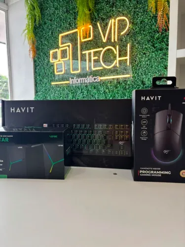 Teclado gamer + mouse gamer + caixinha de som gamer