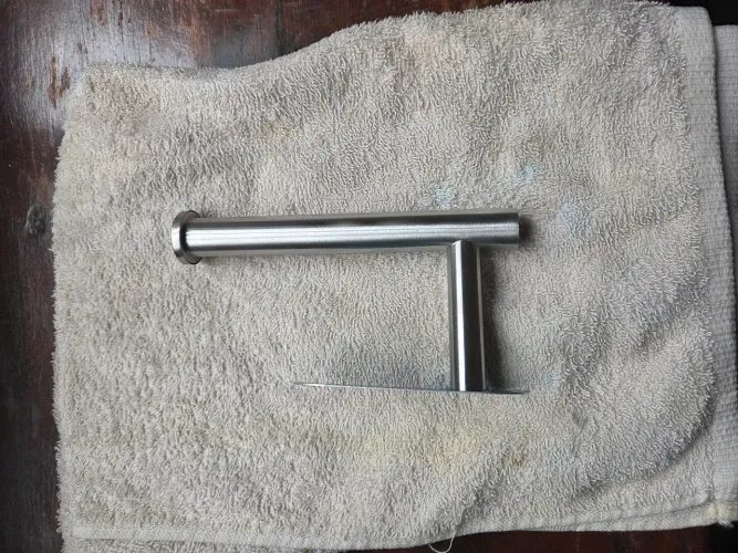 Porta papel higiênico auto adesivo de inox