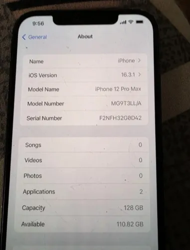 iPhone 12 Pro Max ios 16