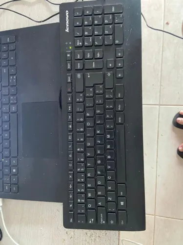 ? Teclado Lenovo Original com Fio - Resistente e Funcional! ?