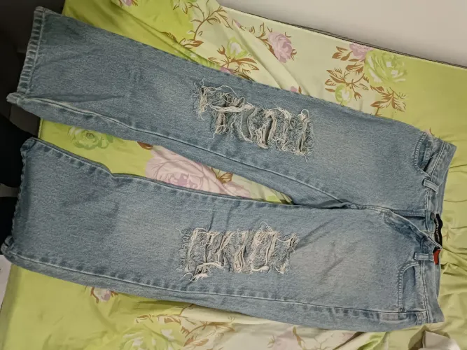CALÇA JEANS FEMININA VINTAGE MARCA TERRITÓRIO