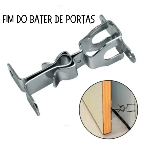 Trava Porta Fixador Prendedor Porta Parede Forte Metal _ CS104