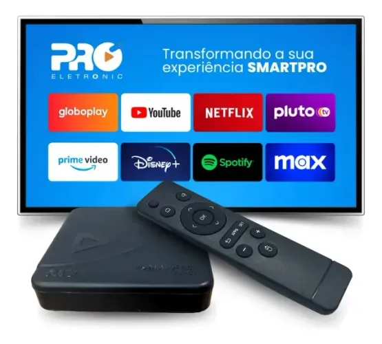 Smart Tv Box Proeletronic Smartpro Prosb-3000/16 Gb 4K HD Homologada pela Anatel
