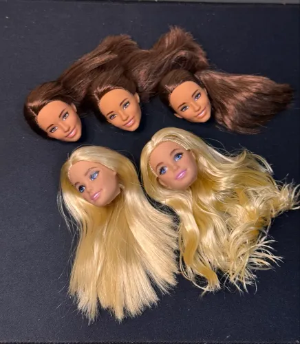 5 Cabeças boneca Barbie