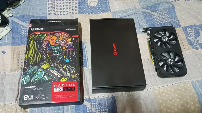 Placa de vídeo RX 570 8gb gddr5 2048sp testo na hora retirada no local