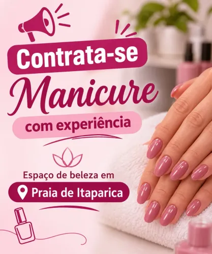 Vaga Manicure Praia de Itaparica