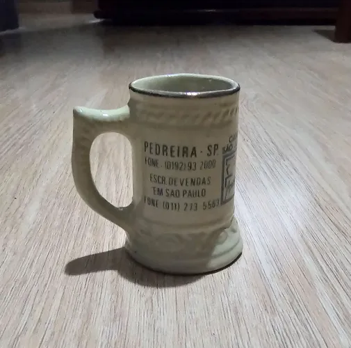 mini caneca de chopp vintage anos 80 pedreira sp
