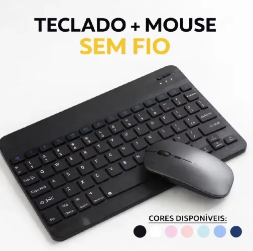 Kit Teclado + Mouse Bluetooth Sem Fio | Novo | Várias Cores