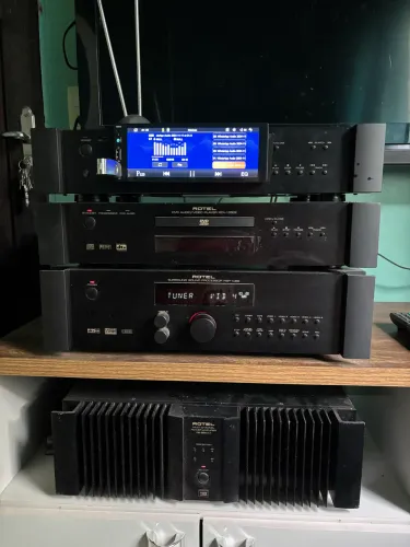 Rotel - pré amplificador + dvd + potência