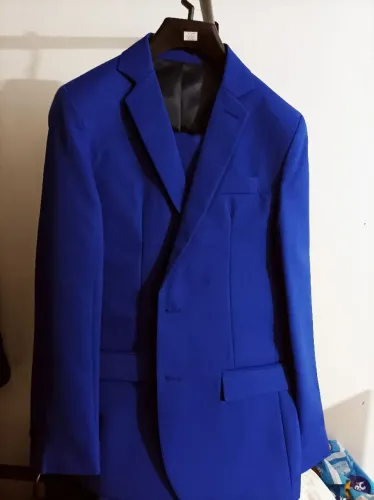 Terno Masculino Slim Azul Royal (Novo) - Paletó 42 / Calça 36