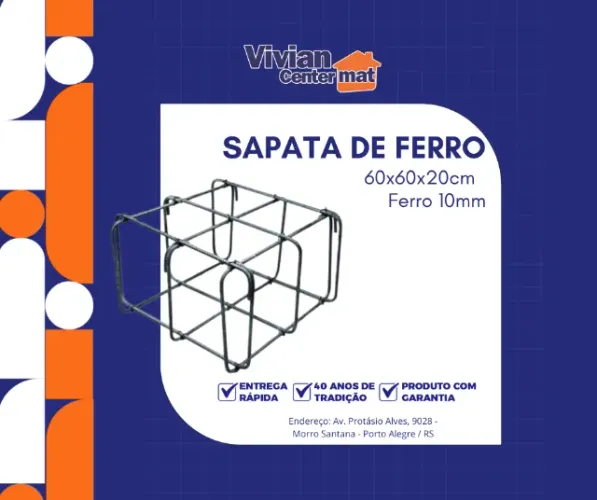 Sapata de Ferro para fundação e construção civil