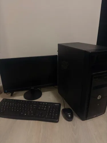 CONJUNTO PC COMPLETO - Computador, Monitor, Teclado e Mouse.