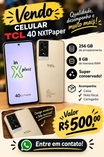 Celular semi novo TCL 40 nxtpaper