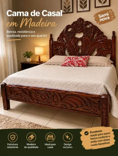 Cama de casal antiga