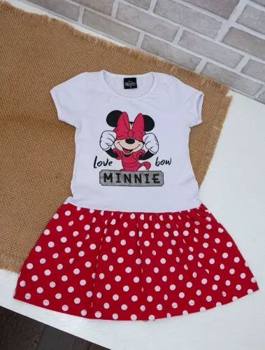 Vestido infantil Minnie tam 3