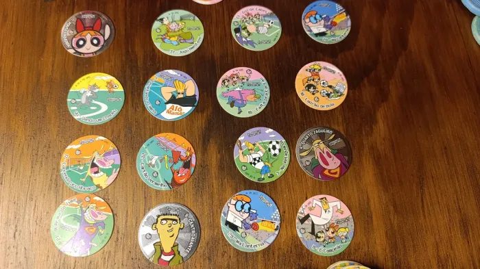 Lote de Tazos Cartoon Network 16 un - Colecionáveis Antigos/Vintage - Diversos Personagens