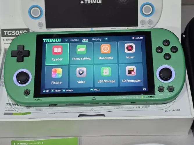 Console Trimui Smart Pro S Verde + case + grip