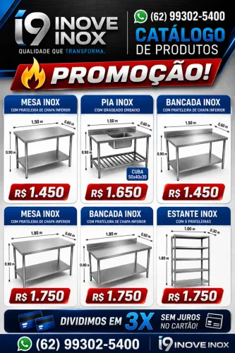 Fabricação em Inox Sob Medida - Mesas, Pias e Bancadas