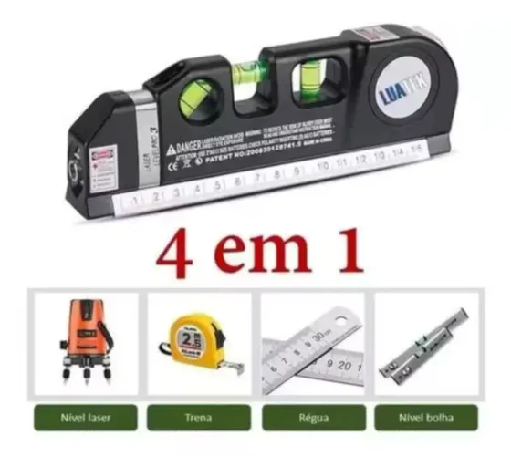 TRENA COM NÍVEL LASER 4X1