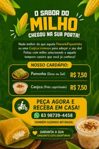 Pamonha e canjica 