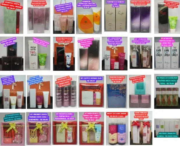 PERFUMES FEMININOS - AVON NATURA E BOTICARIO VALORES ENTRE R$ 39,90 À 189,90