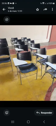 Cadeira Escolar Metalom c/prancheta