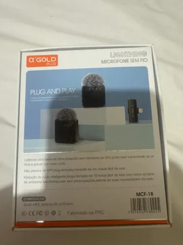 Microfone de lapela GOLD PLUS 2 para 1